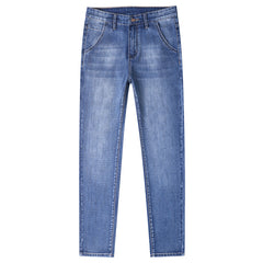 Men's High-end Loose Straight Casual Large Size Versatile Stretch Jeans