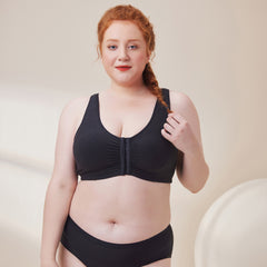 Plus size front button thin bra