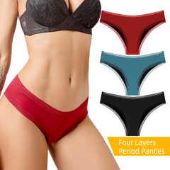 Solid color sexy lace leak-proof sanitary Panties