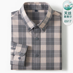 Men's High-end Business Casual Cotton Plaid Shirt