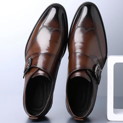 Slip-on casual leather shoes