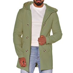 2023 Men's Double-breasted Casual Woolen Windbreaker Jacket