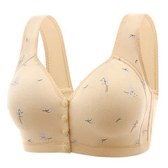 New style front button free wire bra