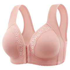 Front clasp non-wired thin push-up bra