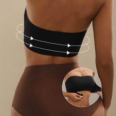Strapless front clasp bra push up bra