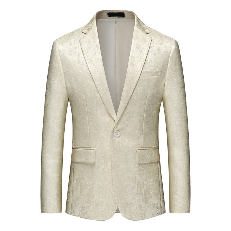 Men's Color Block Printed Casual Fashion Blazer
