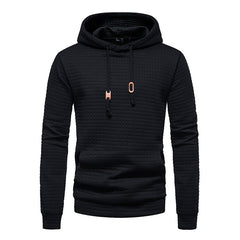 Men's Casual Pullover Jacquard Hooded Jacket