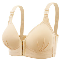 Large size front clasp no steel ring beautiful back bra