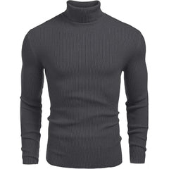 Men's Stylish Striped Turtleneck Sweater