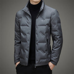 Lightweight, stylish and casual down jacket with stand collar
