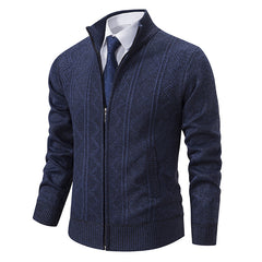 Men's Stand Collar Knitted Sweater