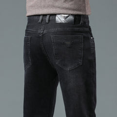 High end stretch business casual jeans