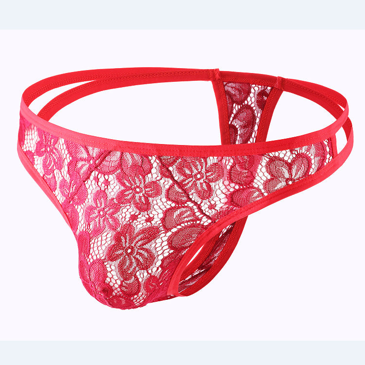 Men's Mesh Transparent Sexy Lace Thong