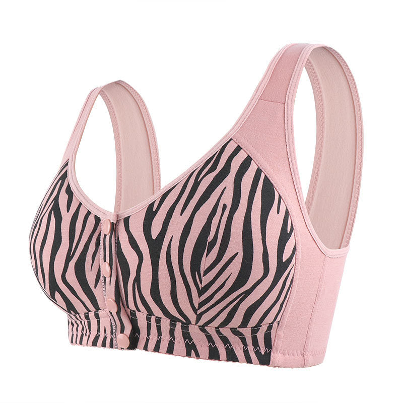 New Soft Cotton Printed No Wire Plus Size Bra