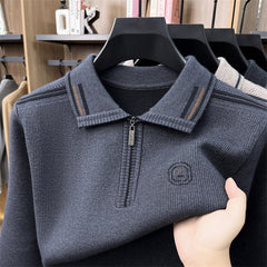 Thickened Casual Half-Zip Sweater