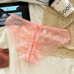 Sexy Lace Thin Straps Hollow Breathable Briefs