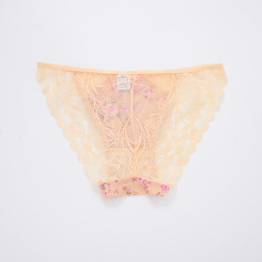 Breathable sexy non-hollow lace mesh panties