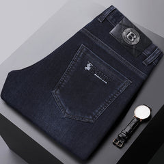 Men's Stretch Loose Straight Casual Casual No-iron Jeans