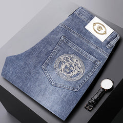 Embroidered slim-fit premium jeans