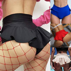 Slim Fit Ruffled Butt Lifting Stretch Shorts