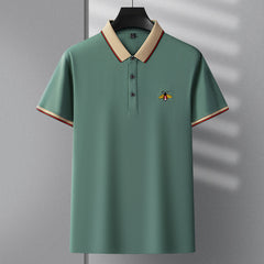 Thin ice silk embroidered polos