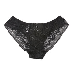 Sexy High-grade Lace Hollow Embroidery Cross Briefs