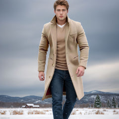 Men's Warm and Fashionable Woolen Coat