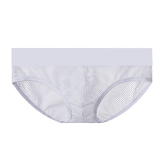 Men's Mesh Rainbow Belt Breathable See-through Sexy Briefs