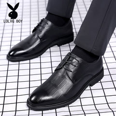 Men's Business Large Size Breathable Casual Soft-soled Leather Shoes