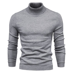 Men's Turtleneck Casual Solid Color Pullover Sweater