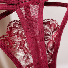 Sexy Lace Low Waist Hollow Trendy Cross Thong