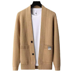 2024 Men's Pocket Printed Casual Loose Cardigan