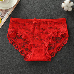 Sexy ultra-thin transparent mesh lace hollow panties