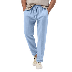 Men's Large Solid Color Loose Straight Casual Pants