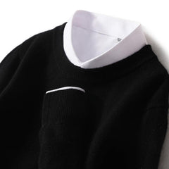 2023 New Men's Round Neck Casual Business Knitted Cashmere Sweater