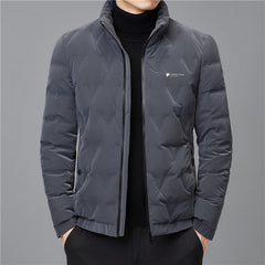 Men's fashionable stand collar casual thickened warm down jacket