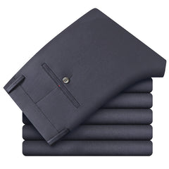 Men's Anti-wrinkle Soft Business Casual Stretch Straight Trousers