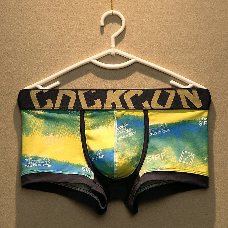 Men's Cotton Trendy Graffiti Boxer Briefs