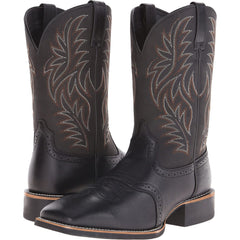 Men's High-top Retro Embroidered Carved Patchwork Western Cowboy Boots