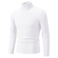Men's New High Collar Casual Solid Color Sweater