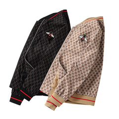 New high-end fashion trend embroidery printed jacket
