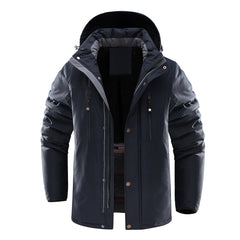 Men's Thickened Fleece Multi-pocket Windproof Jacket