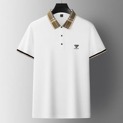 New short-sleeved silk lapel POLO