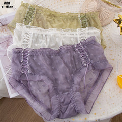 Mesh Quick-drying Breathable Lace Briefs