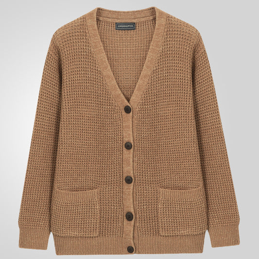 Men's V-neck Thickened Cardigan Sweater