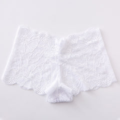 Low-waist Lace Sexy Seamless Breathable Hollow Boxer Briefs