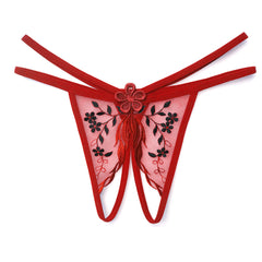 Open Crotch Sexy Hollow Low Waist Thin Strap Thong