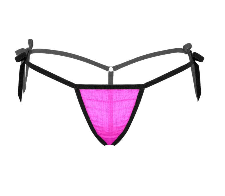 Men's Sexy Low Waist Mesh Transparent Thong