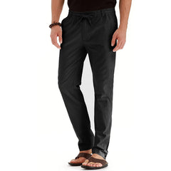 Men's Business Casual Loose Large Size Elastic Waist Cotton Versatile Solid Color Sweatpants