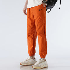2024 New Men's Casual Ice Silk Loose Ankle-tie Nylon Quick-drying Sweatpants